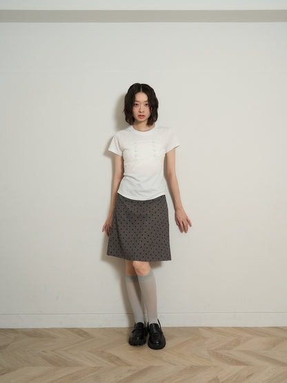 polka dot  midi skirt