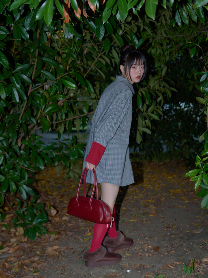 striped big sleeve shirt