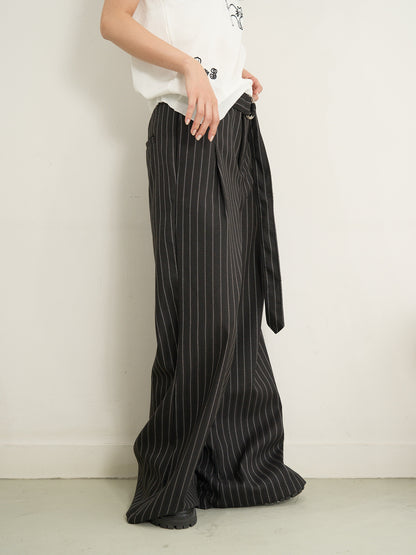 stripe wide pants