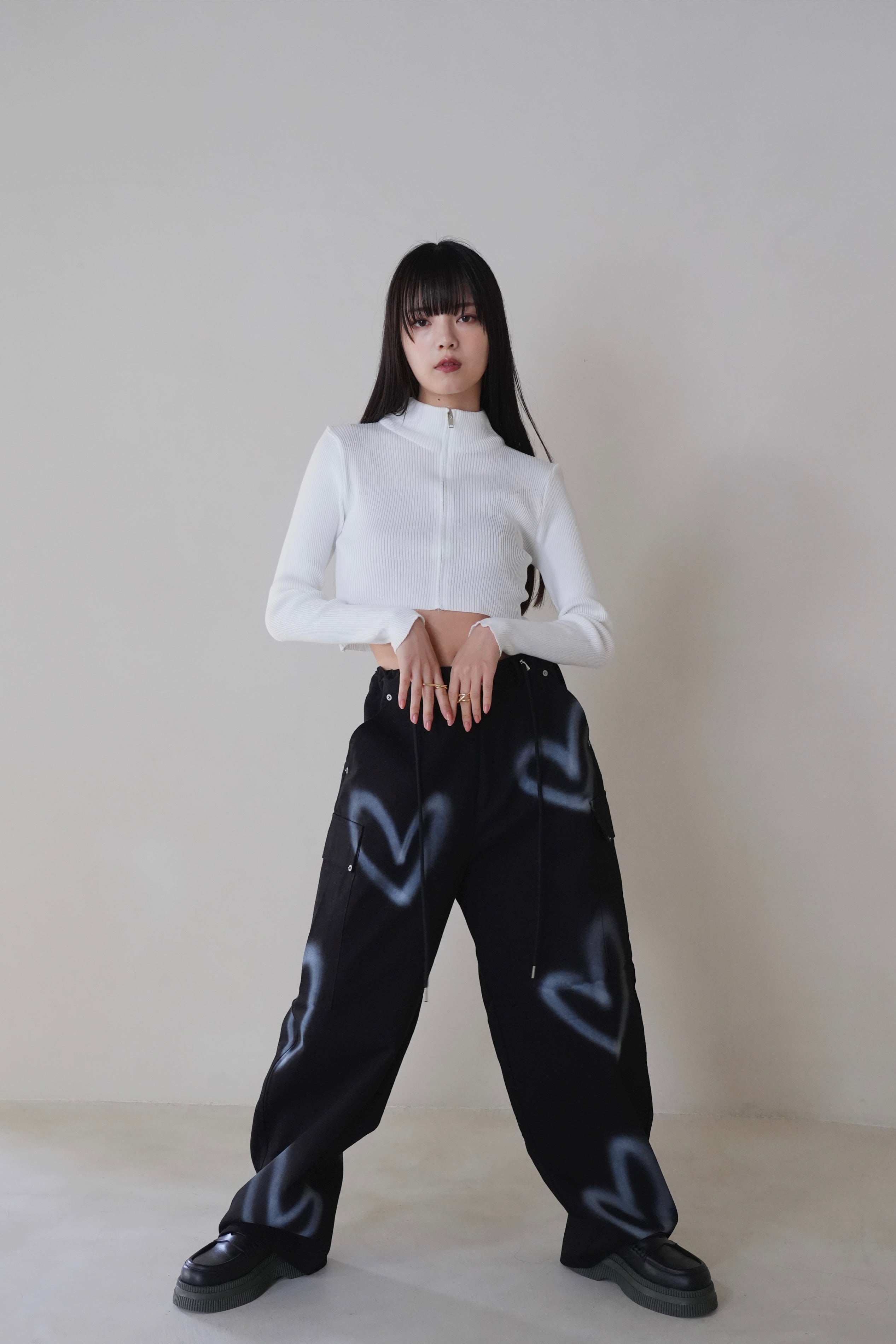 heart paint pants