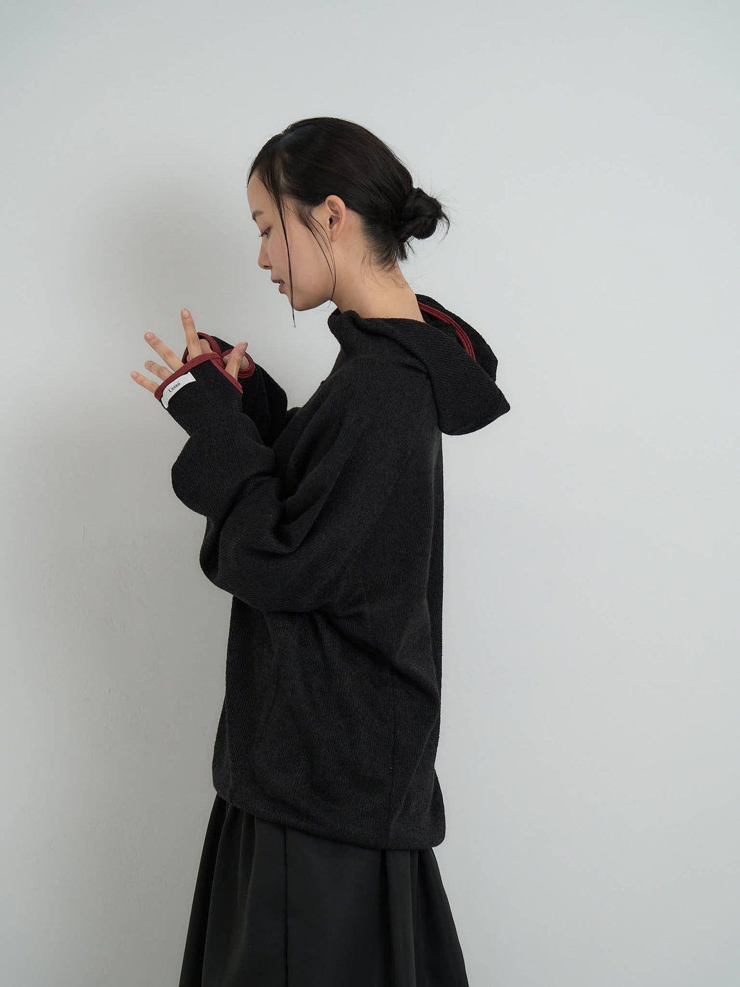 contrast trim ribbed foodie