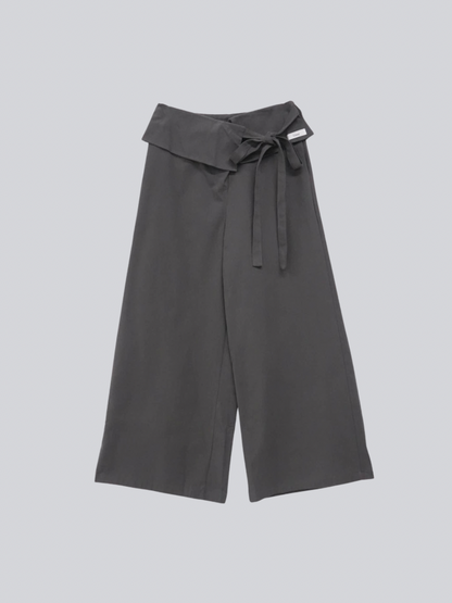 wrap layer wide pants