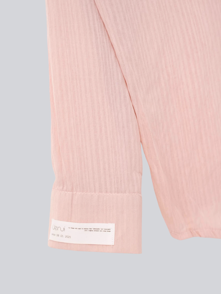 crinkle ribbon long sleeve shirt