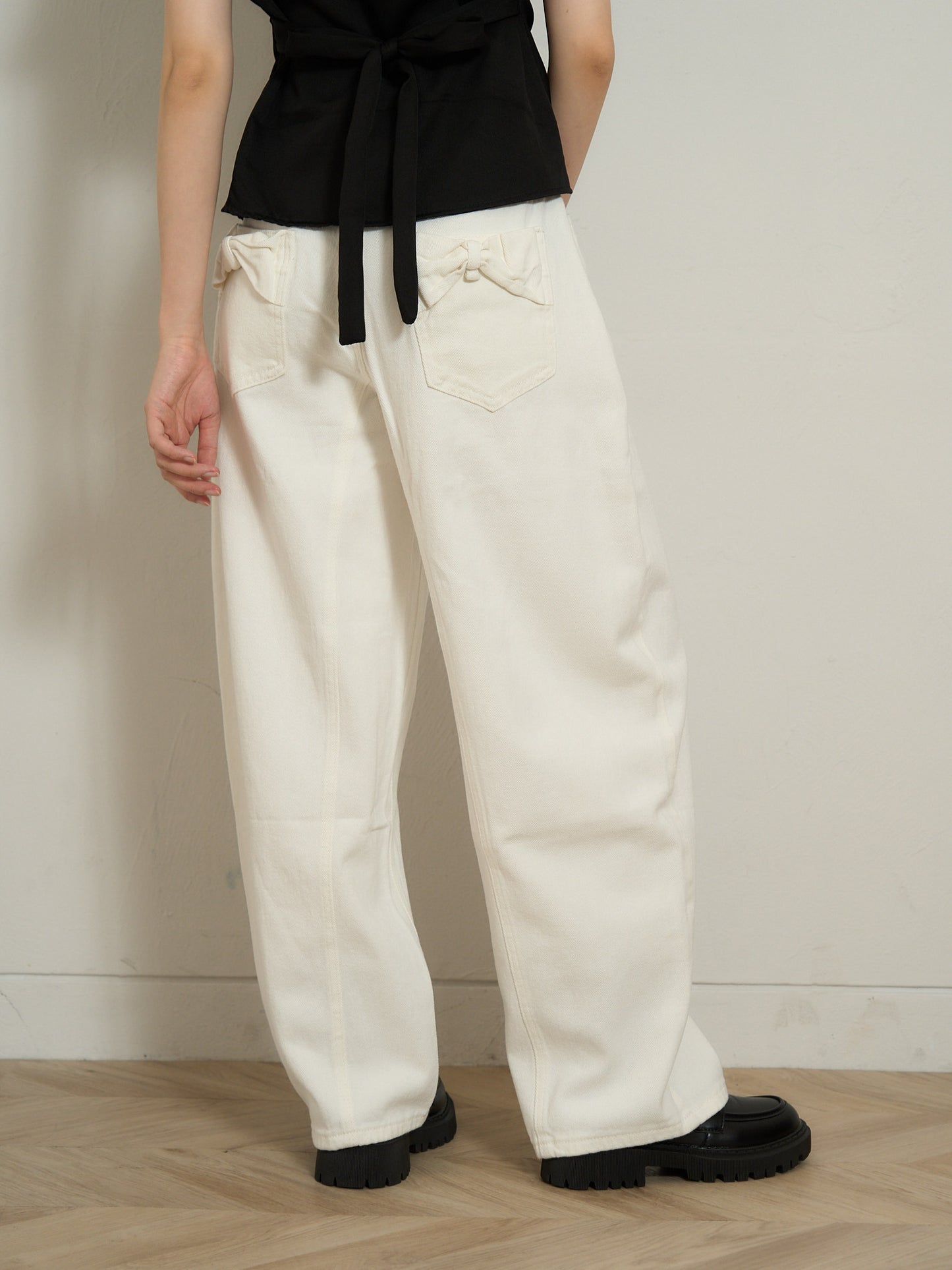 ribbon pocket pants