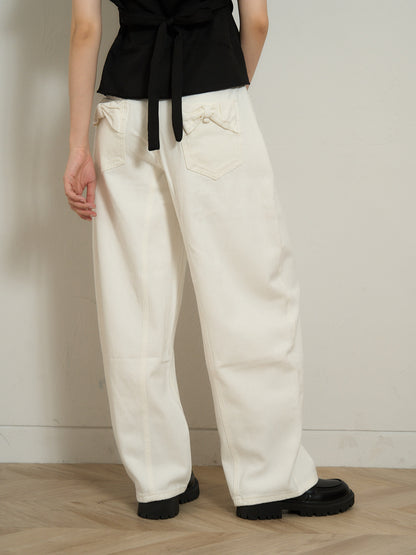 ribbon pocket pants