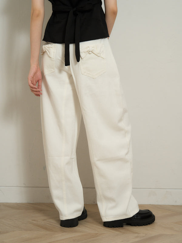 ribbon pocket pants