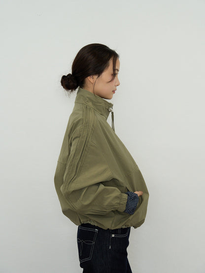 stand collar blouson