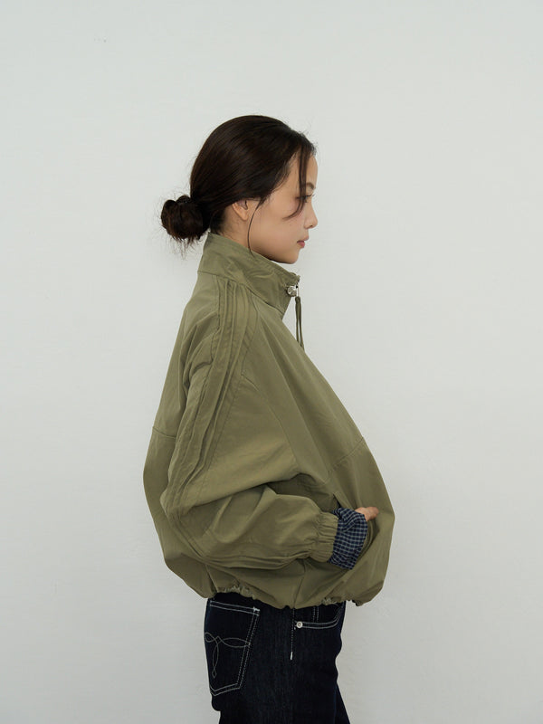 stand collar blouson