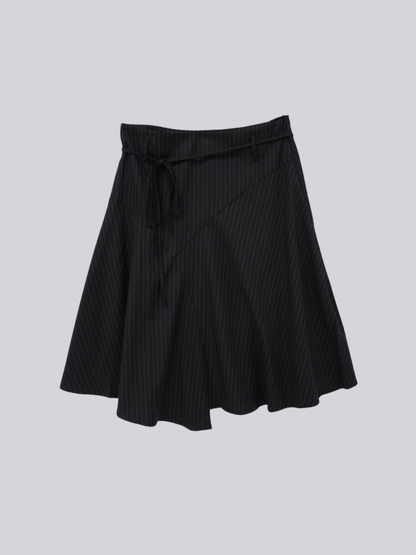 stripe flare skirt