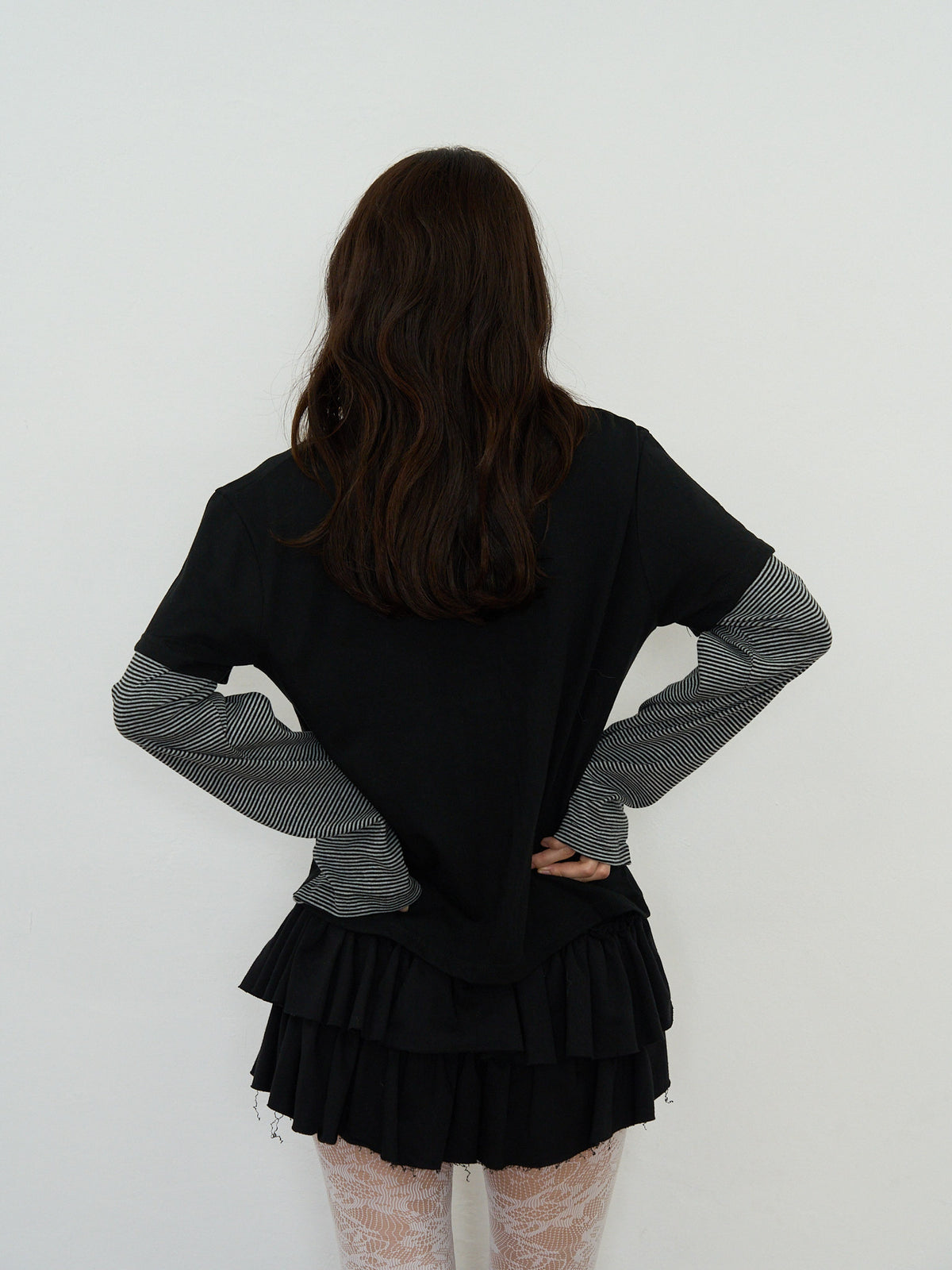 star border layered long sleeve tee