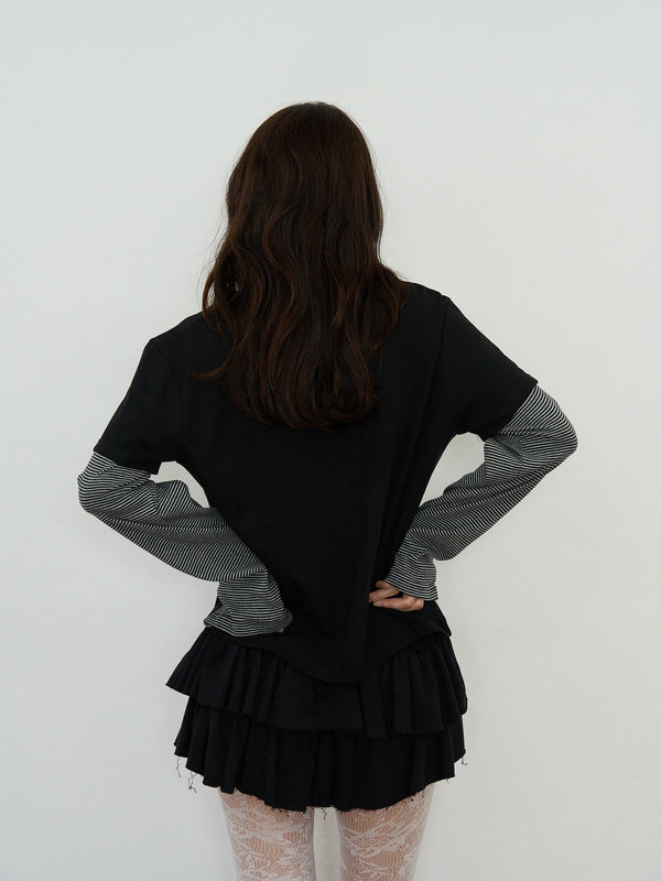 star border layered long sleeve tee