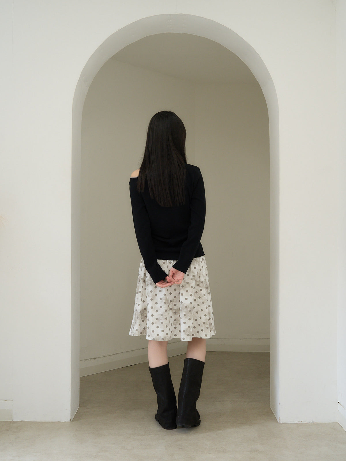 dot  line skirt