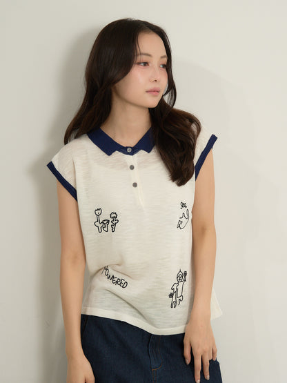 animal sketch polo