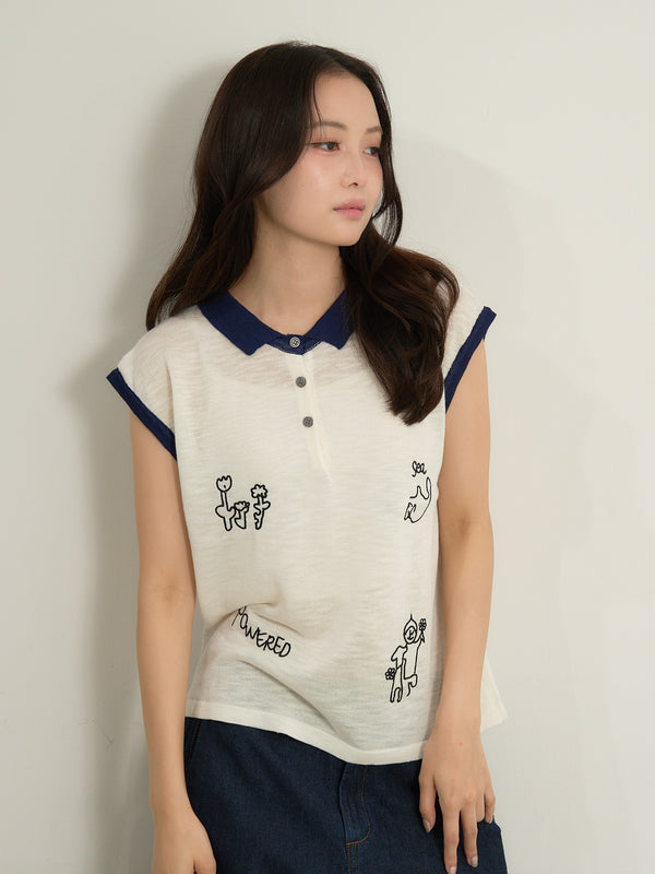 animal sketch polo