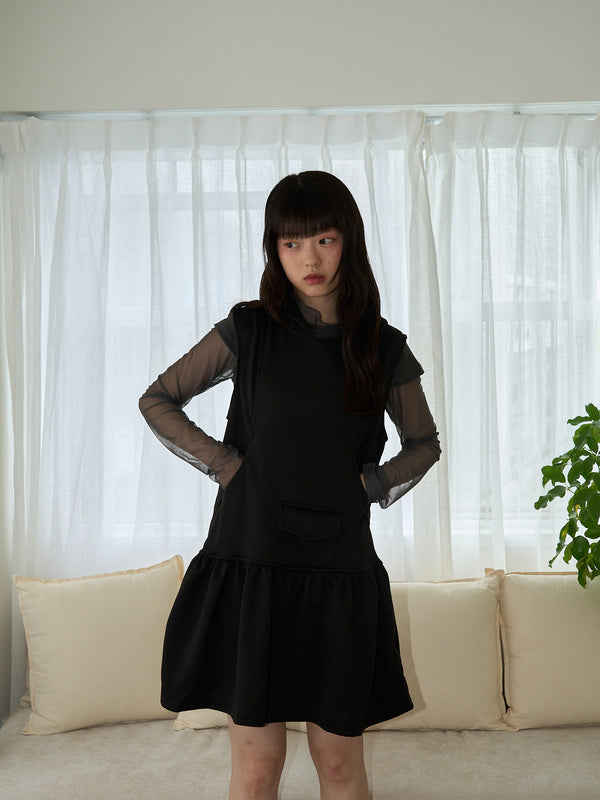 シアー 重ね着風トップス 大人カジュアル レディース Uenui