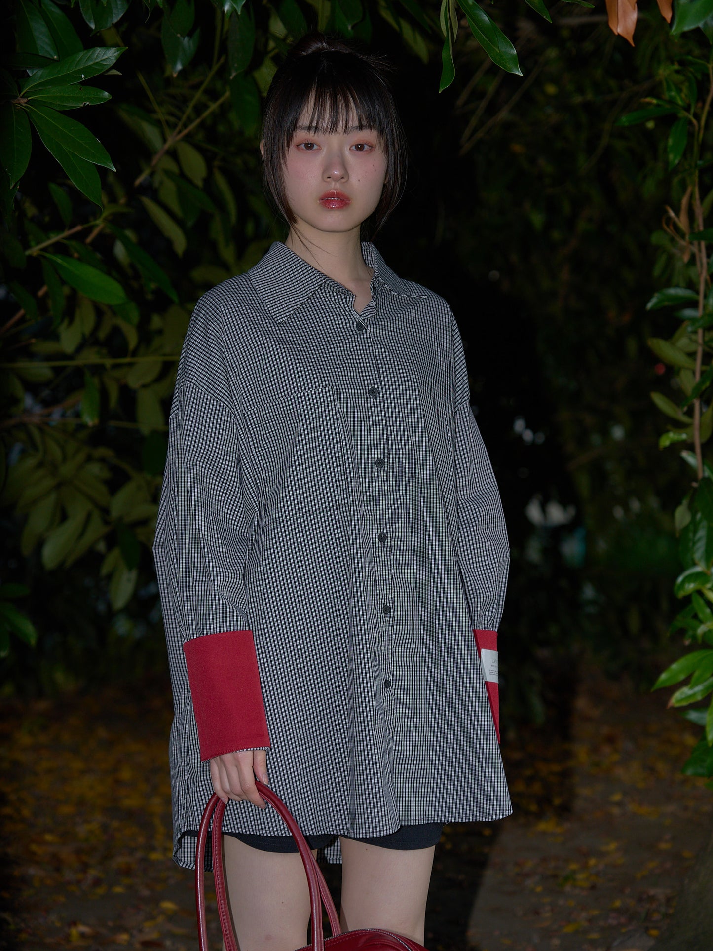 striped big sleeve shirt