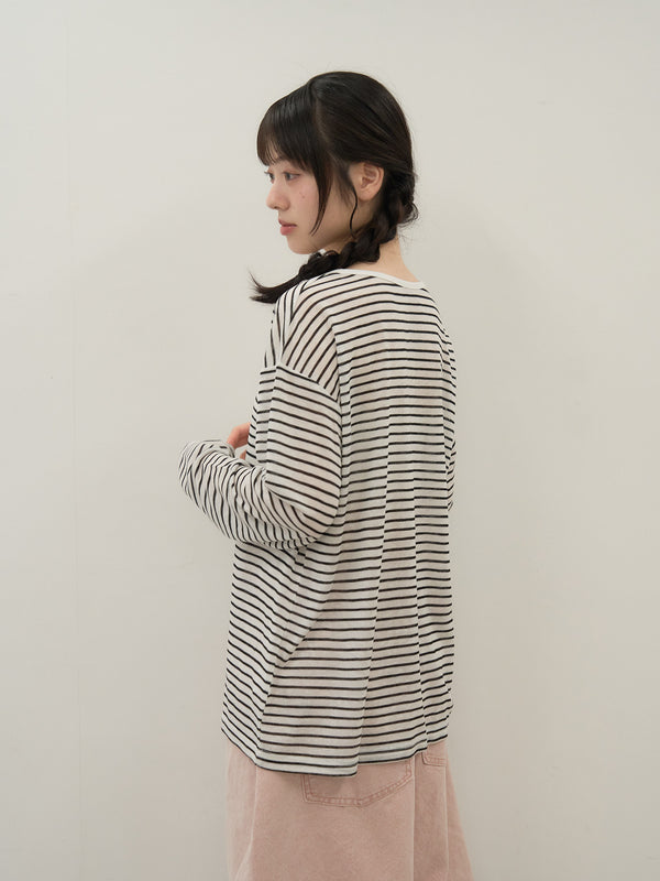 french border long sleeve knit
