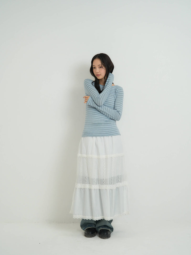 boatneck border slim top