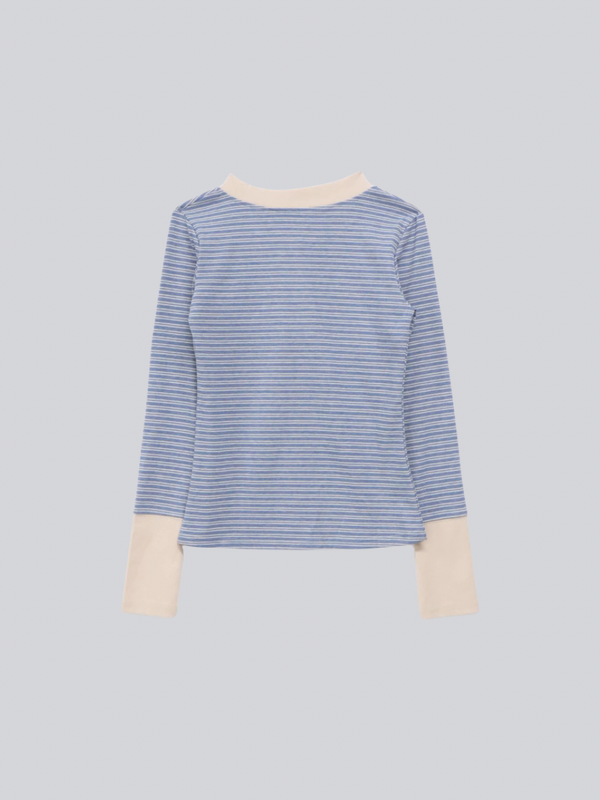 ボーダー ロングTシャツ 大人カジュアル レディース Uenui
