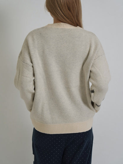 flow diagonally ribbon knit