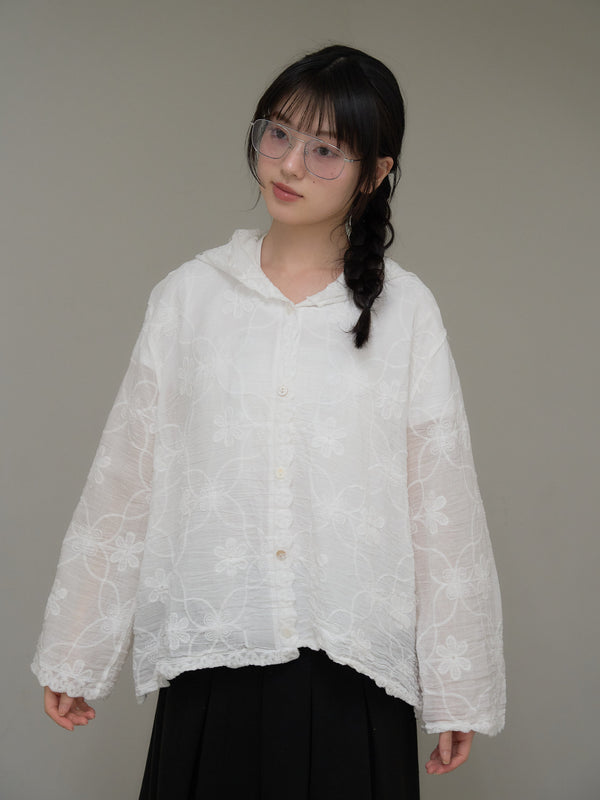 embroidery lace hoodie