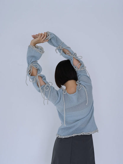 ribbon detail knit top