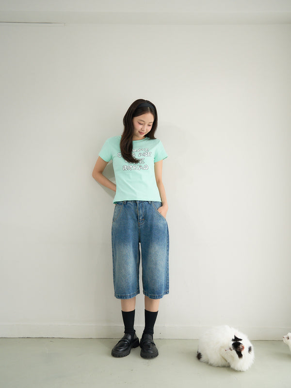 logo crop tee