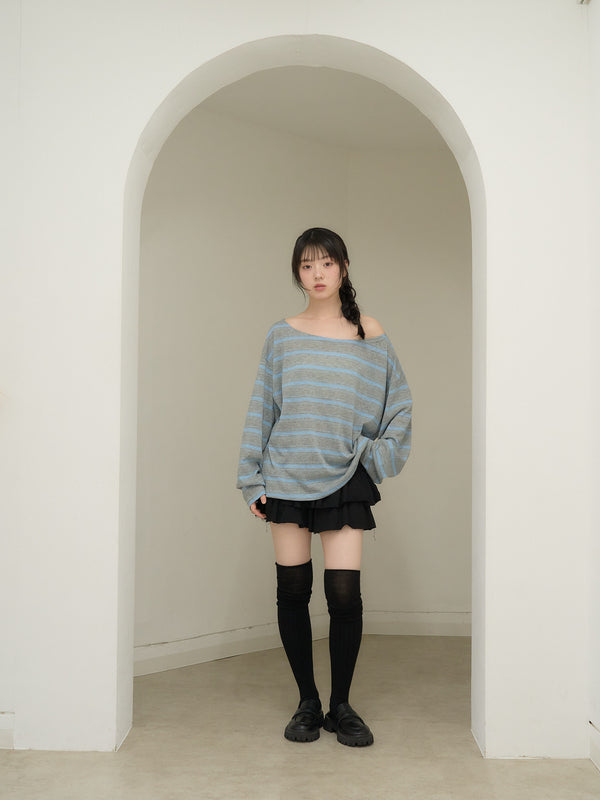 long sleeve border tee