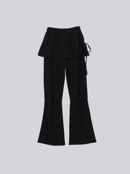 layered flare pants
