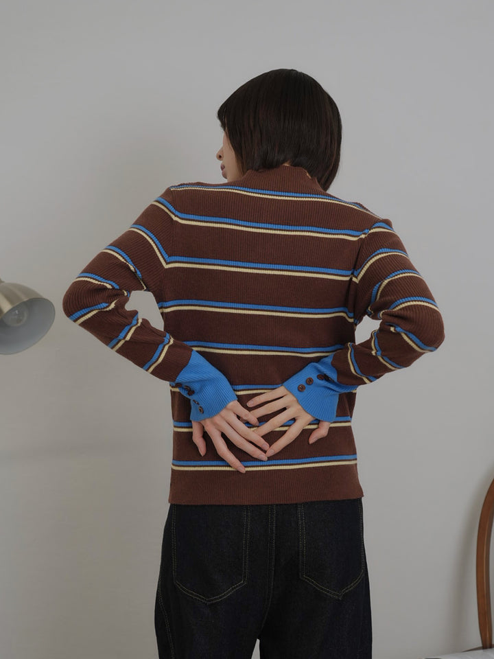 border rib knit  top