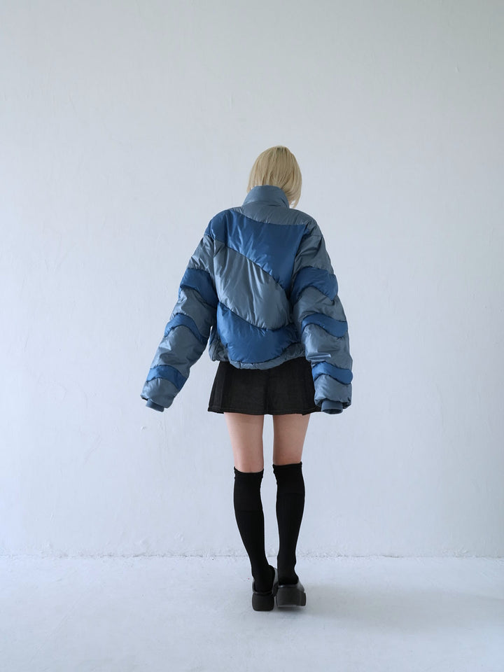 【 11月上旬発送予定 】wave bicolor down jacket