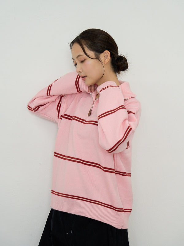 border half zip knit