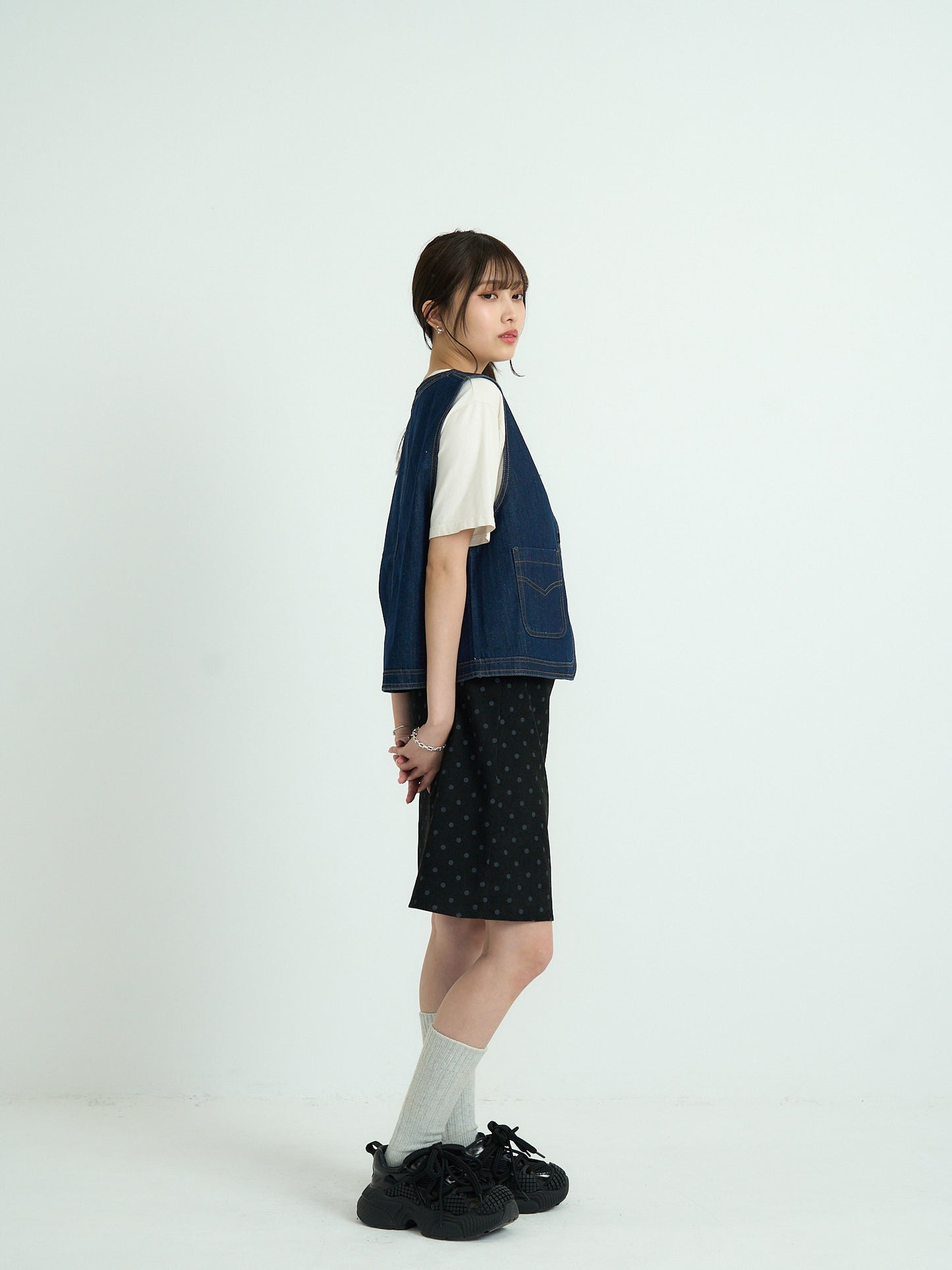 polka dot  midi skirt