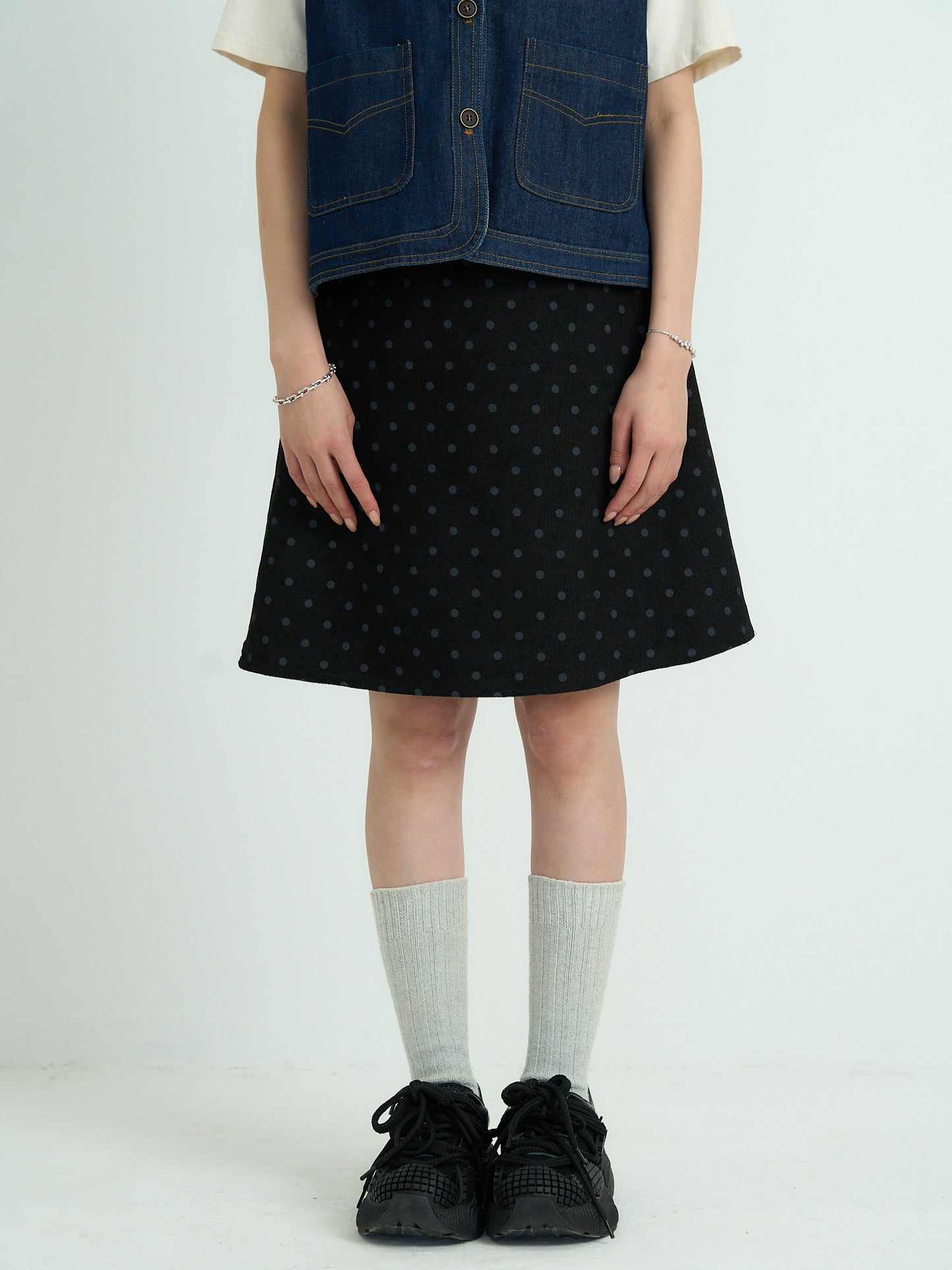 polka dot  midi skirt