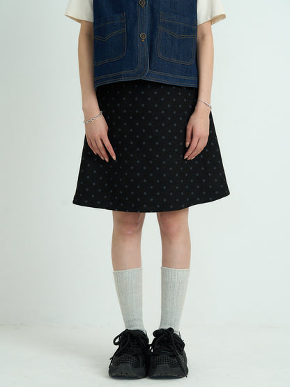 polka dot  midi skirt