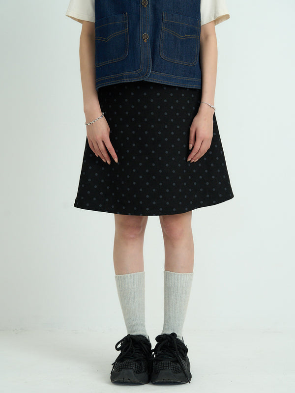 polka dot  midi skirt