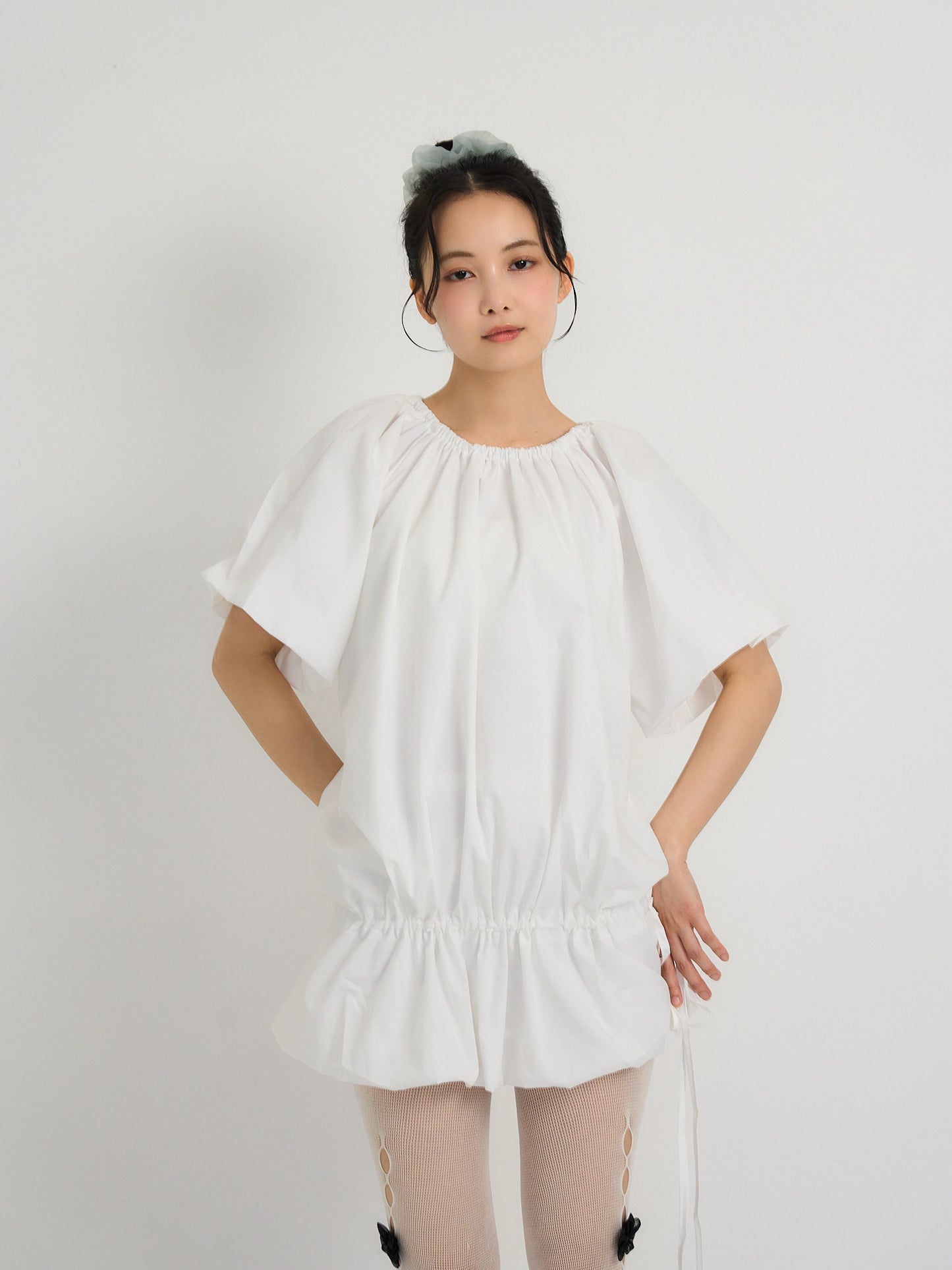 drawstring mini dress