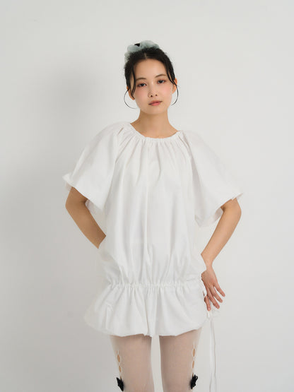 drawstring mini dress