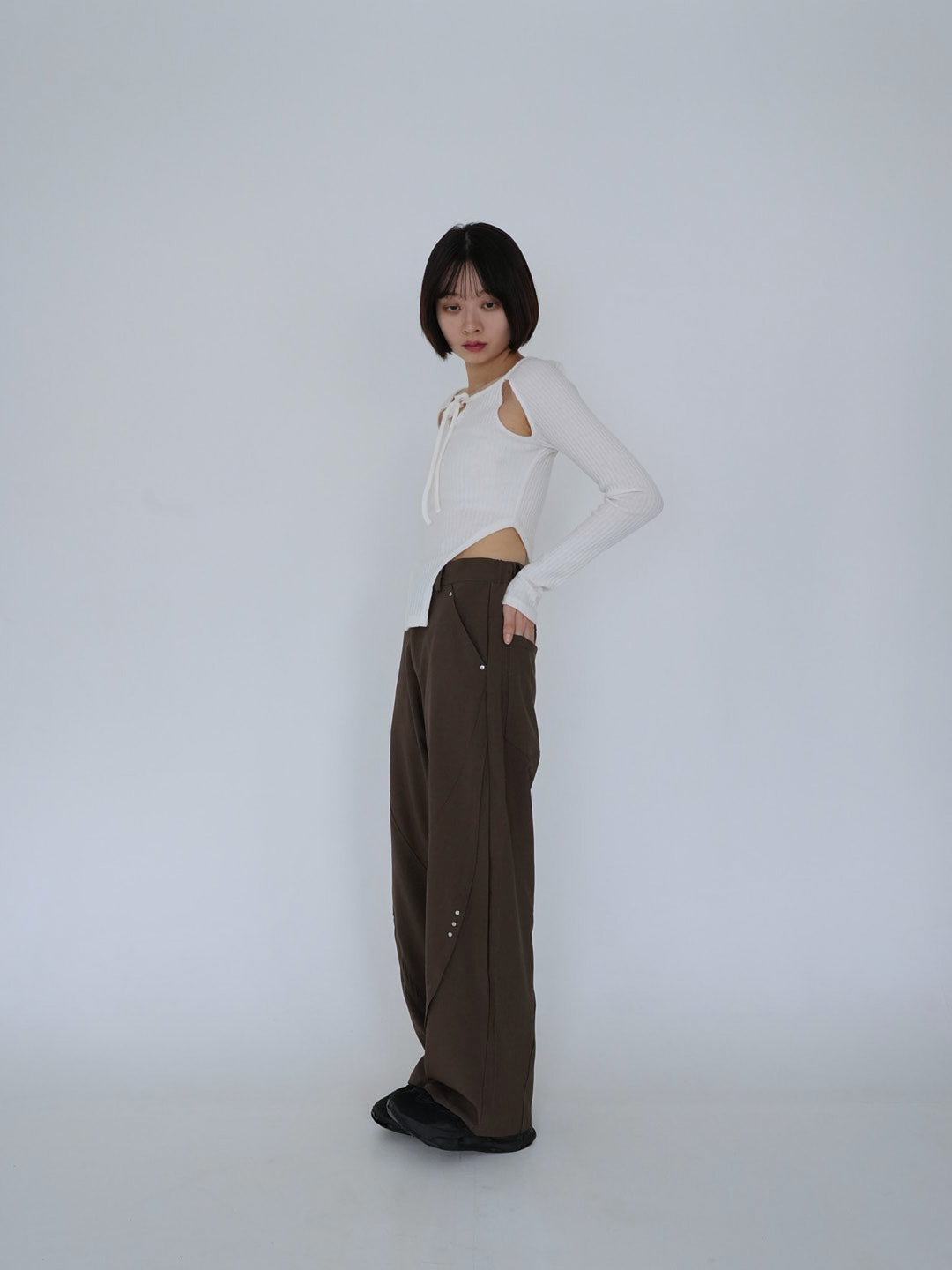 【8月29日発送予定】stitched wide pants
