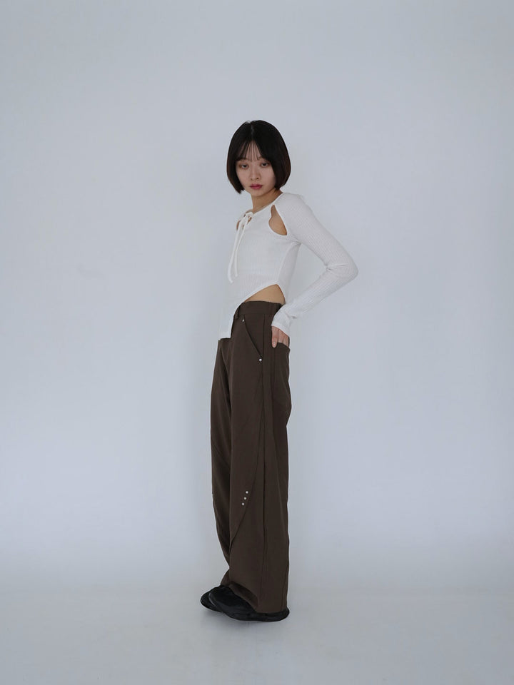 【8月29日発送予定】stitched wide pants