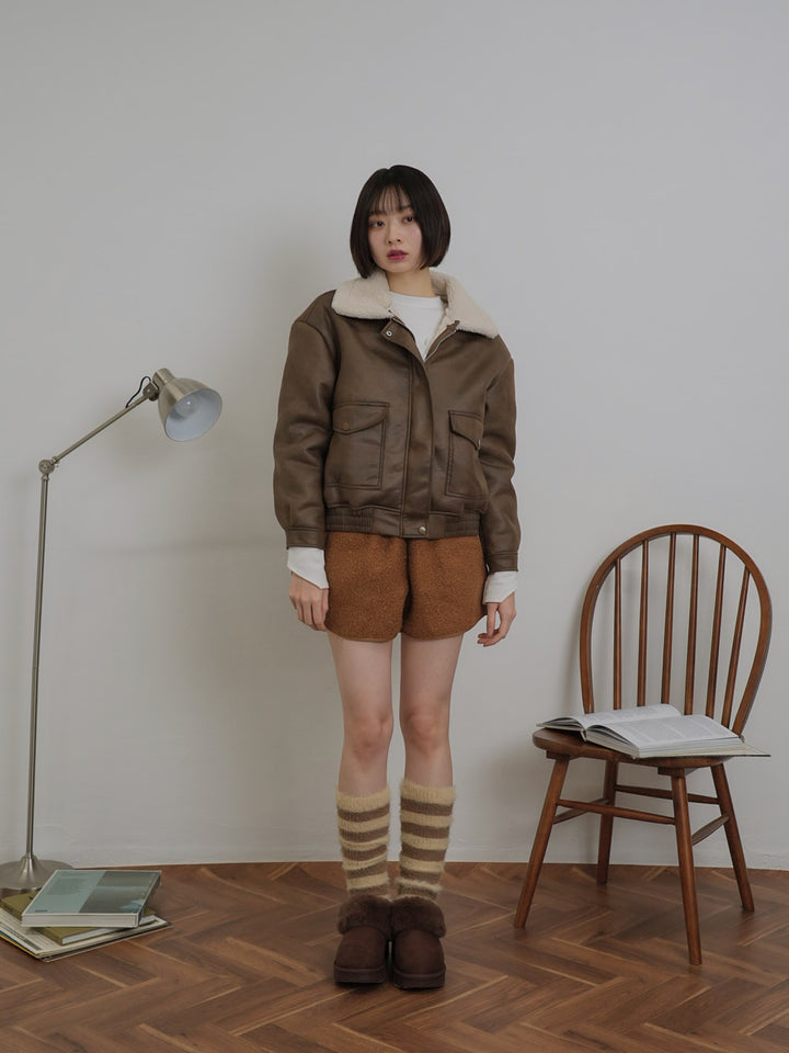 border knit leg warmer