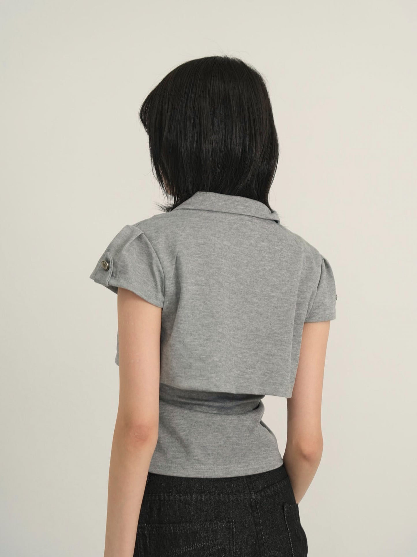 double button short jacket