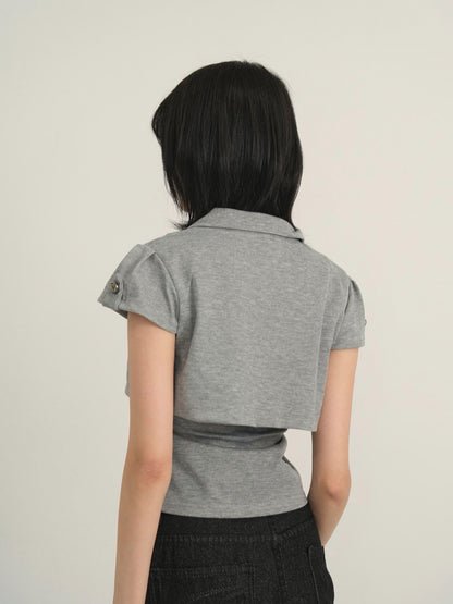 double button short jacket