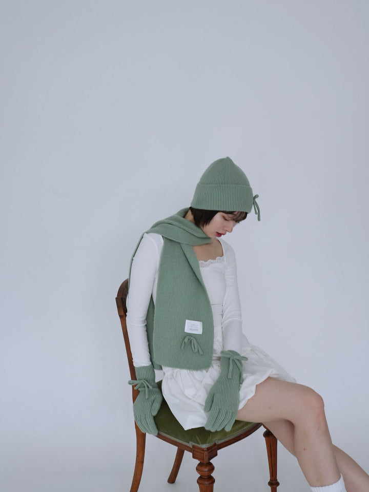【8月26日発送予定】ribbon knit 3piece set