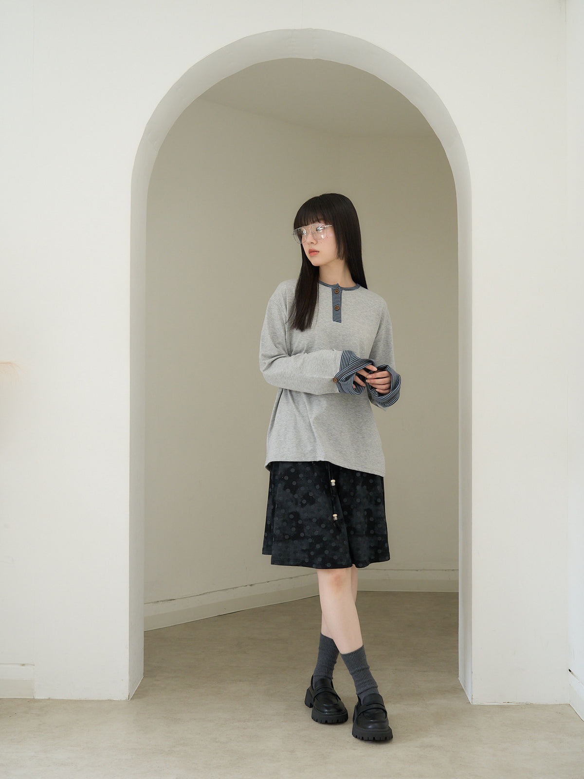 dot  line skirt