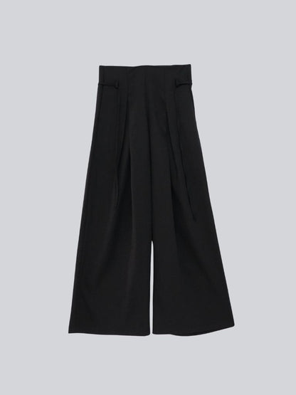 linen like tuck slacks