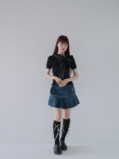 volume ribbon tops