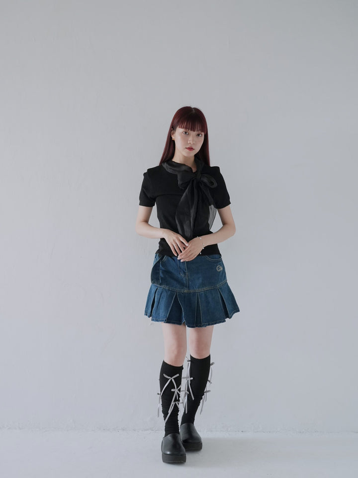 volume ribbon tops