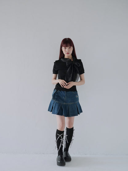 volume ribbon tops