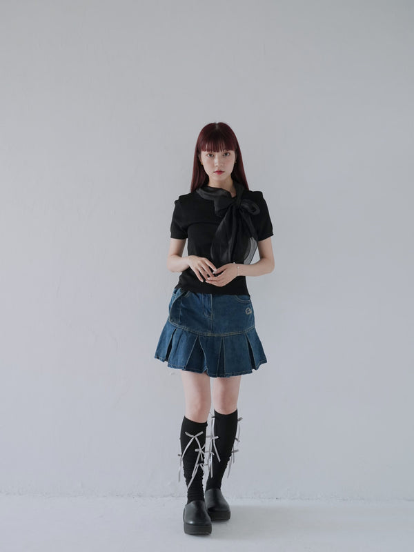 volume ribbon tops